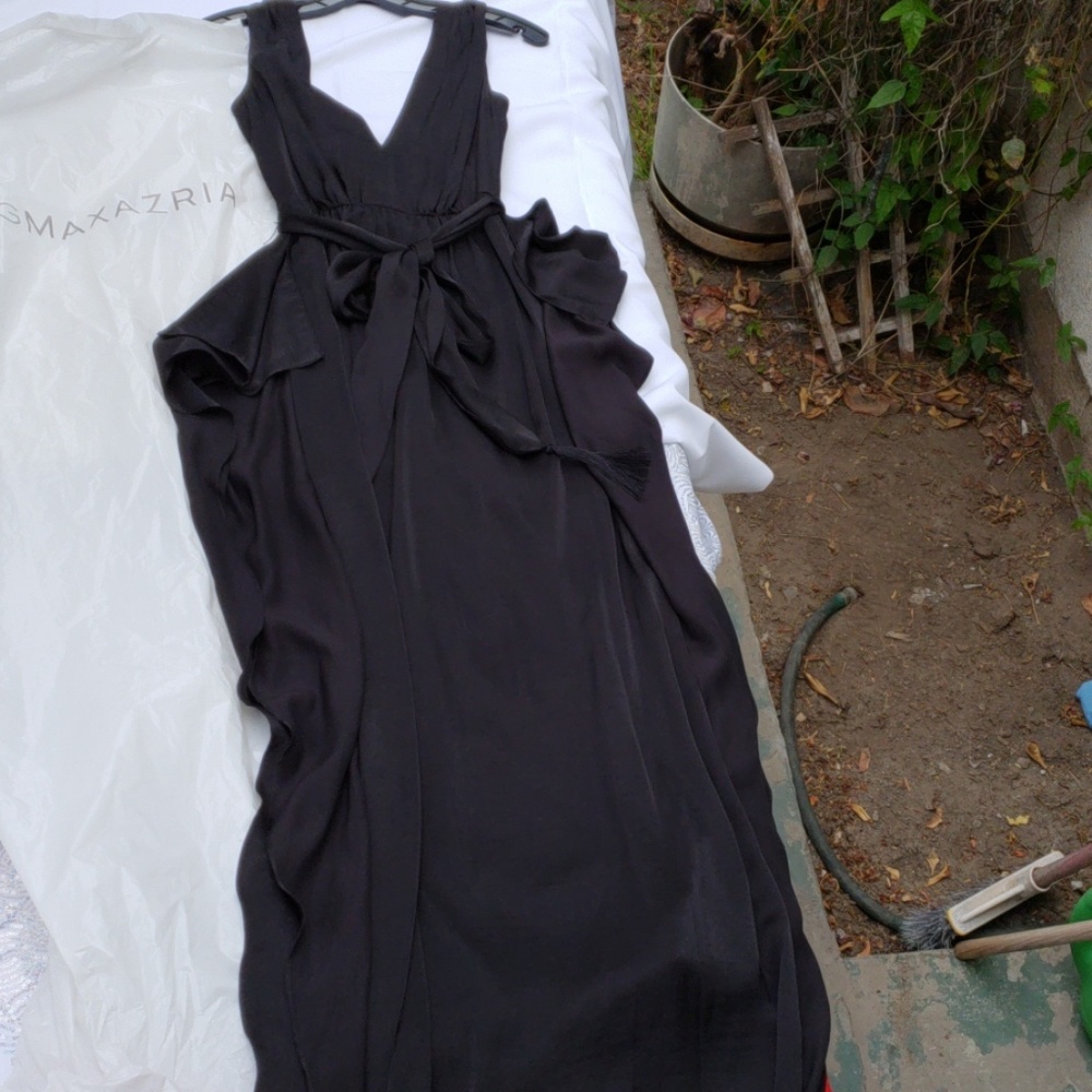 Black satin BCBG formal